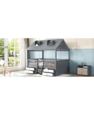 Full Size Wood Bed House Bed Frame