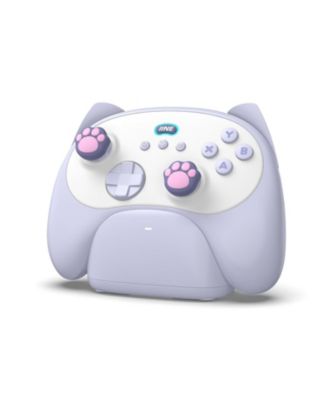 Wireless Controller with Charging Dock – Multi-Platform Gamepad for PC, Switch, Android, iOS, Turbo, Macro, 6-Axis Motion, Rumble, for Small Hands