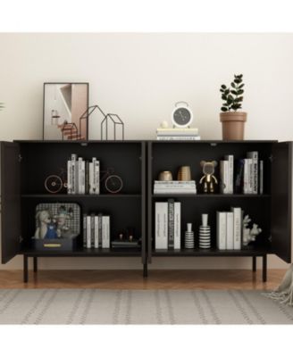  Wood Sideboard Buffet Storage Cabinet