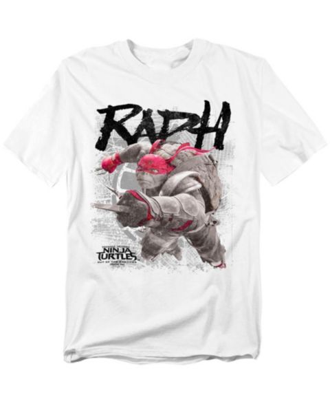 Мужская футболка Teenage Mutant Ninja Turtles Big & Tall Out Of The Shadows Raphael Jumping, цвет: Белый