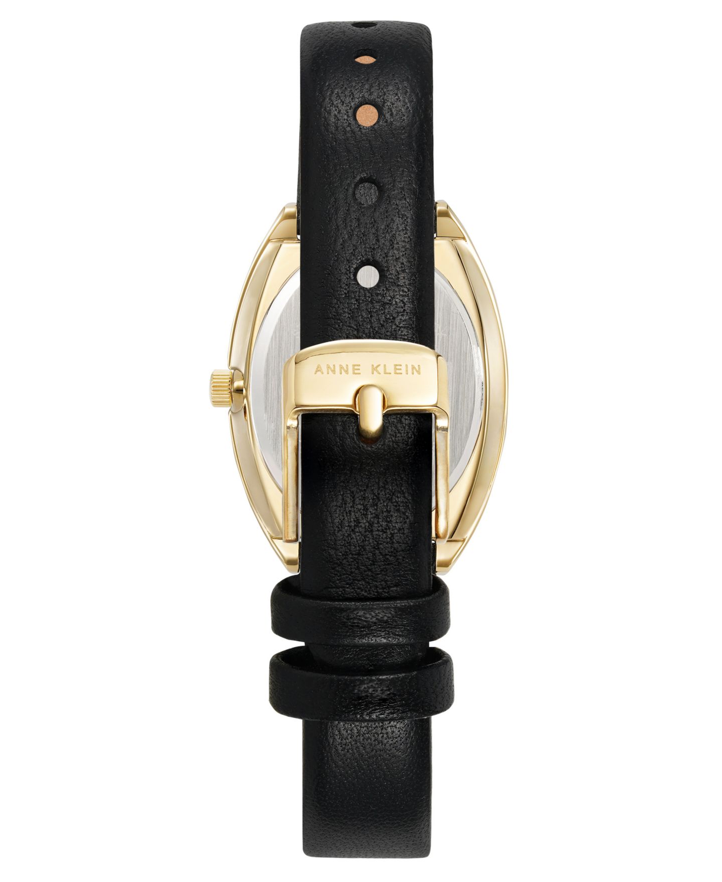 Женские часы Anne Klein Quartz Premier Black Leather Watch, 28mm — фото 3