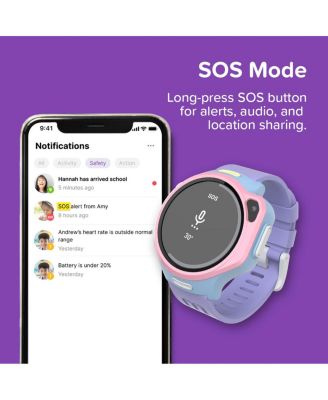 Fone R2 (Mixed Berries) Kids Smartwatch Phone with GPS Tracker, Video Calls, Messaging, SOS Button, eSIM Technology - Gift For Boy Ages 5-12 (US & CA)