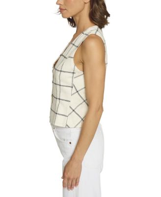 Women's Two Tone Linen Vest