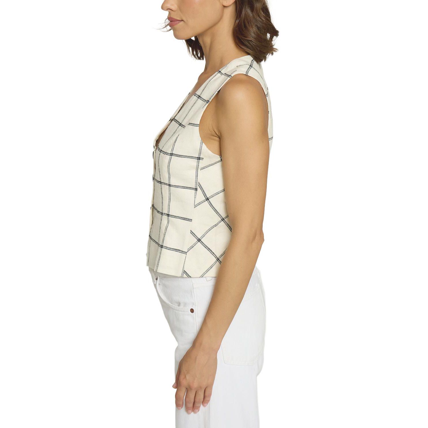 Women's Two Tone Linen Vest