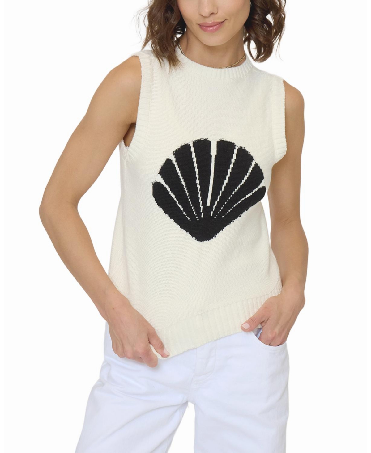 Women's Evie Shell Print Tank Top - Ivory