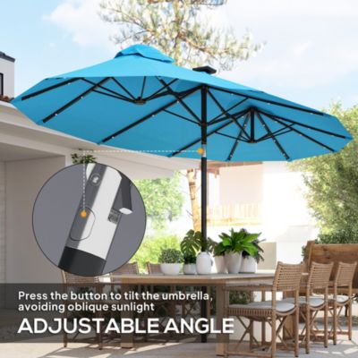 9.7' Double-sided Patio Umbrella with Tilt,