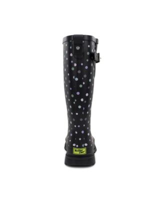 Womens Ditsy Dot Tall Rain Boot
