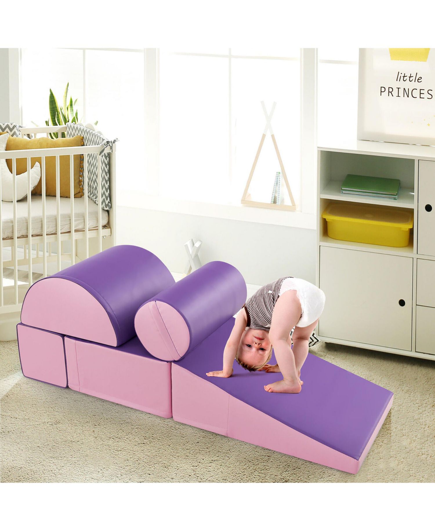 5 PCS Kids Climb and Crawl Activity Playset Soft Foam Block Toddler Play Structure