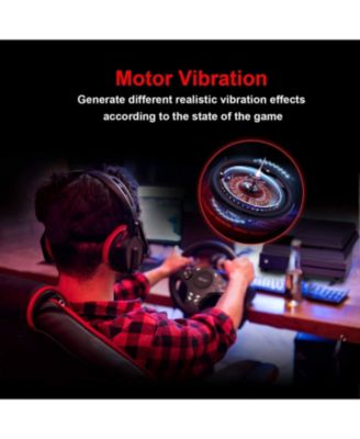 PC Racing Wheel with Pedals & Shifter – 270° Rotation, Dual Vibration, Compatible with PS4, Xbox One, Xbox Series X|S, PS3, Switch & Android