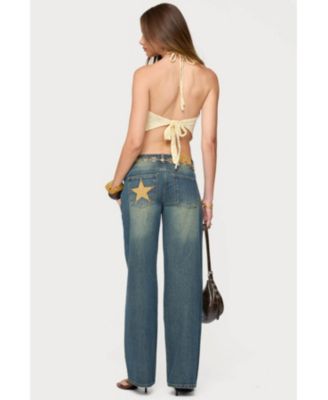 Women's Alana Floral Handkerchief Halter Top