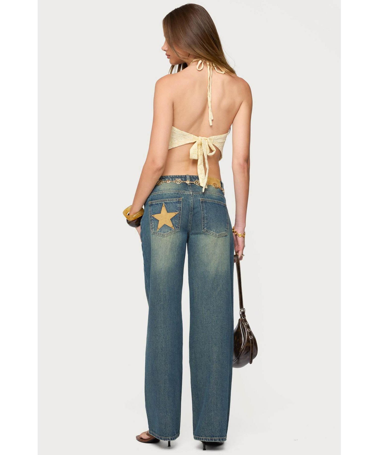 Women's Alana Floral Handkerchief Halter Top