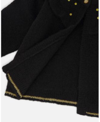 Girl Knitted Cardigan with Rhinestones Black - Toddler|Child