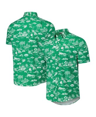 Reyn Spooner - Men's Kelly Green New York Jets Throwback Kekai&nbsp;Print Button-Up Shirt
