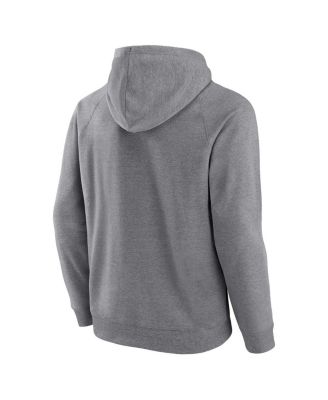 Men's Heather Gray Oklahoma Sooners True Classics On Deck Raglan Fleece Pullover Hoodie