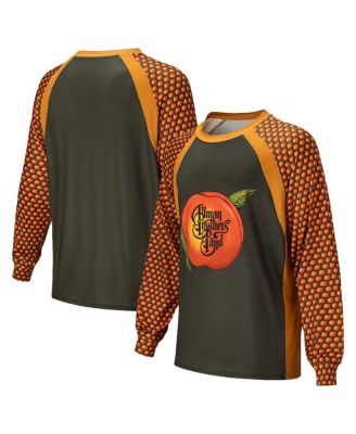 Section 119 - 119 Men's and Women's Orange The Allman Brothers Band Eat a Peach&nbsp;Raglan Long Sleeve Swim Shirt