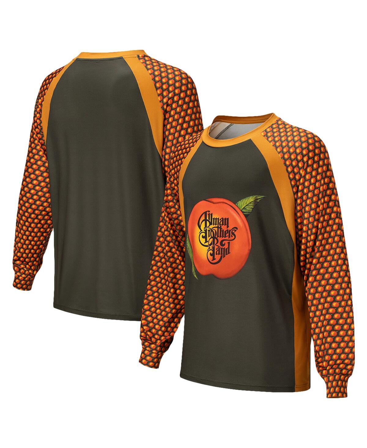 Men's and Women's Orange The Allman Brothers Band Eat a PeachÂ Raglan Long Sleeve Swim Shirt - Orange