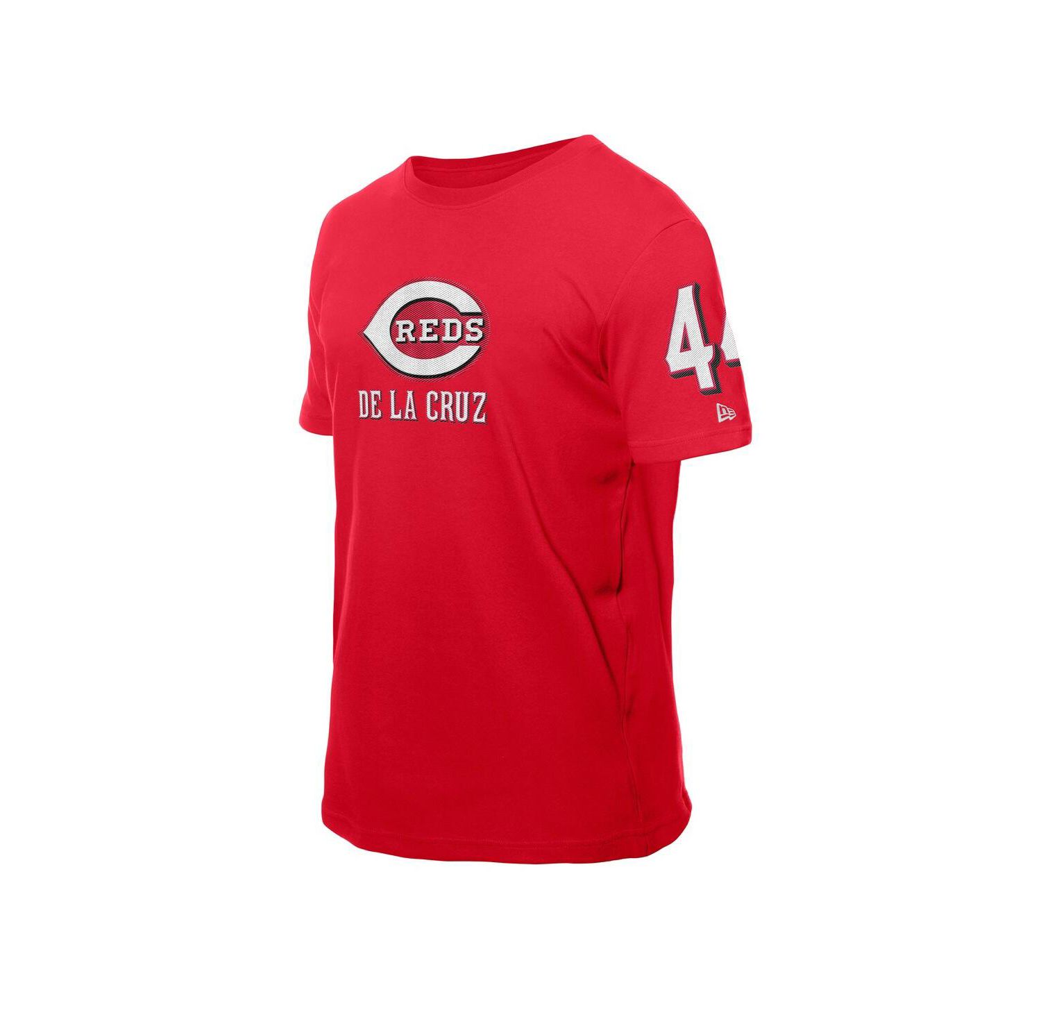 Men's Elly De La Cruz Red Cincinnati Reds Design Lab Name & Number T-Shirt