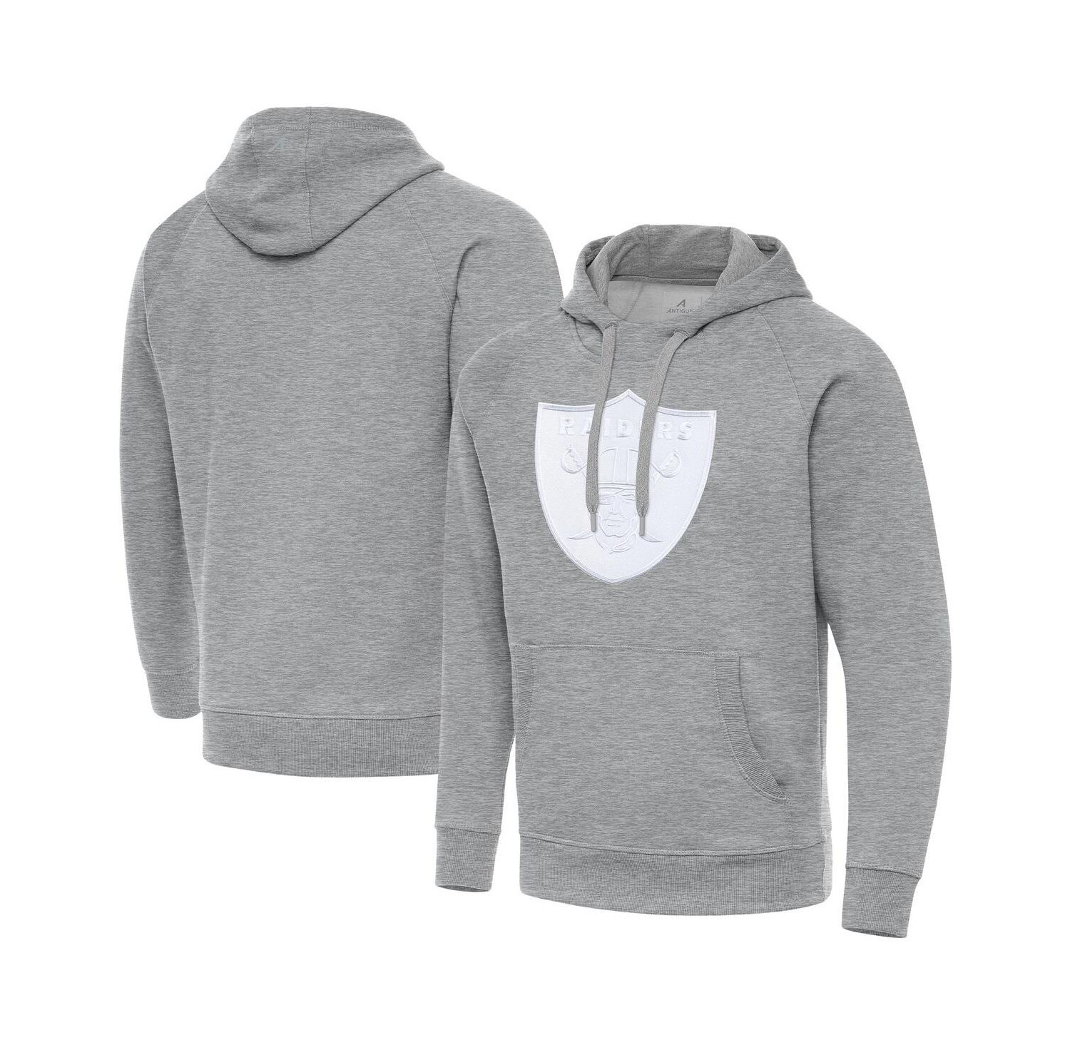Men's Heather Gray Las Vegas Raiders Victory Pullover Hoodie