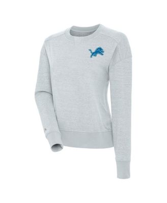 Women's Heather Gray Detroit Lions Forward Fleece Pullover Sweatshirt