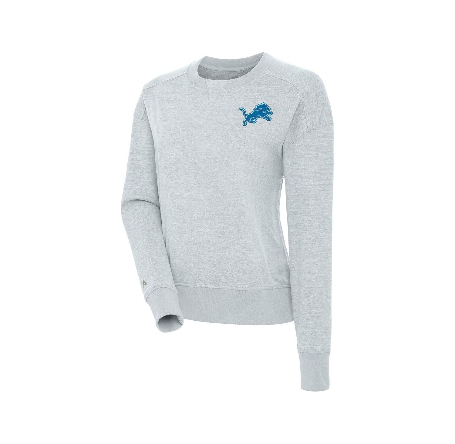 Women's Heather Gray Detroit Lions Forward Fleece Pullover Sweatshirt