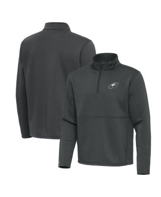 Antigua - Men's Pewter Philadelphia Eagles Twist Quarter-Zip Pullover Jacket