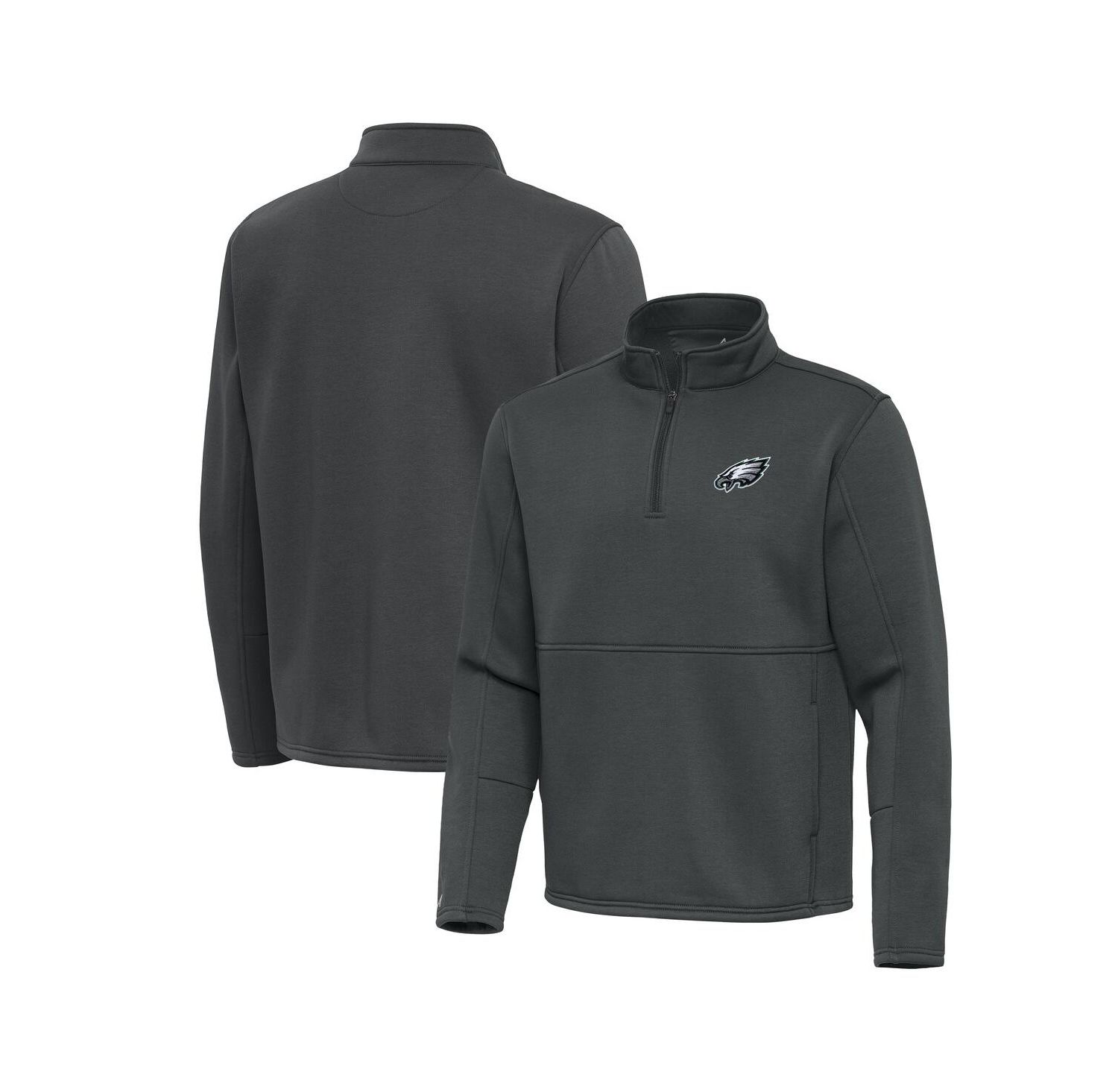 Men's Pewter Philadelphia Eagles Twist Quarter-Zip Pullover