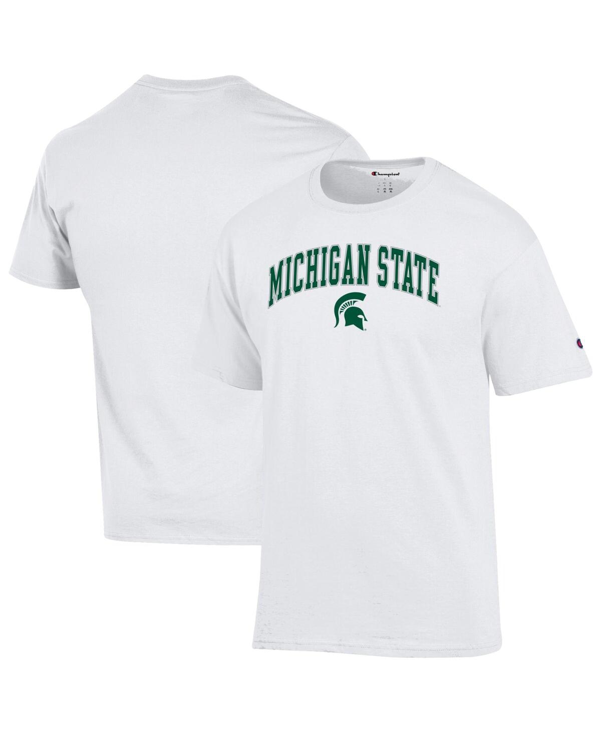 Men's White Michigan State Spartans Arch Over Logo T-Shirt - White