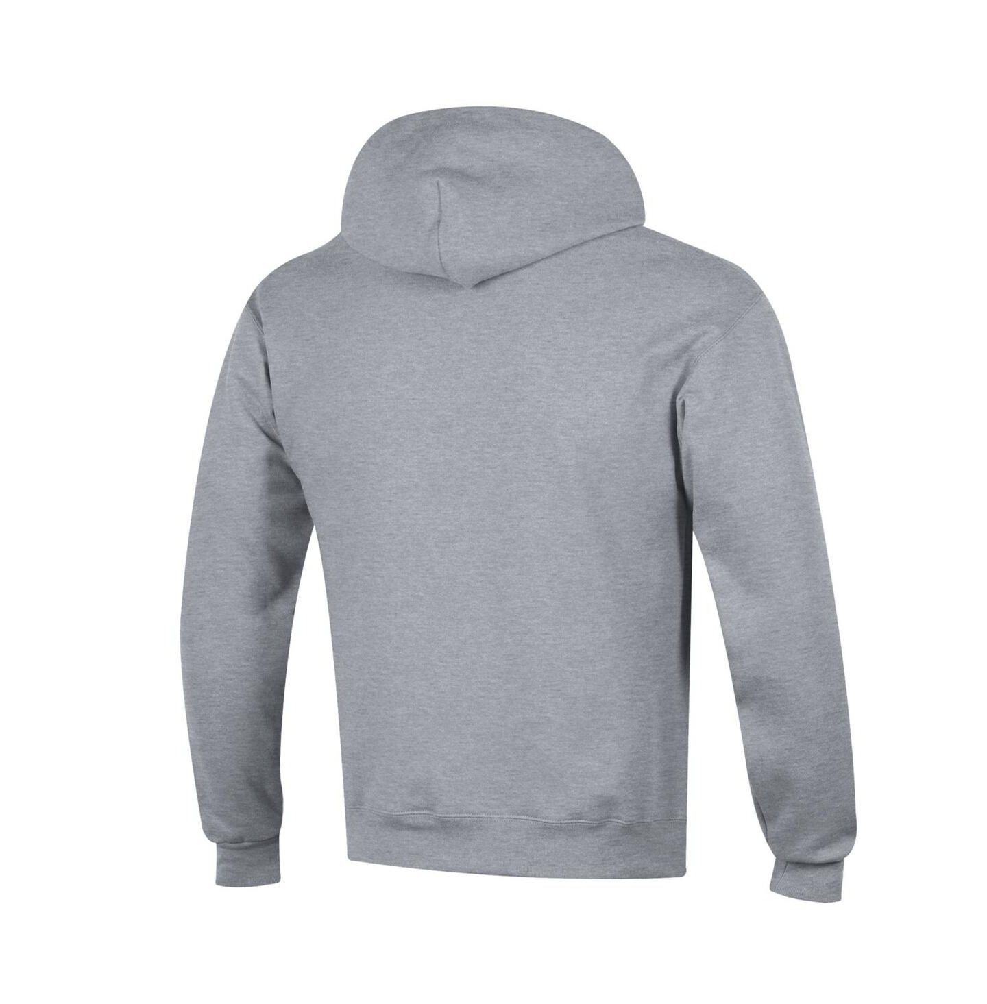 Мужское худи Champion Navy Penn State Nittany Lions Basic Arch Fleece Pullover, цвет: Меланжевый серый — фото 2