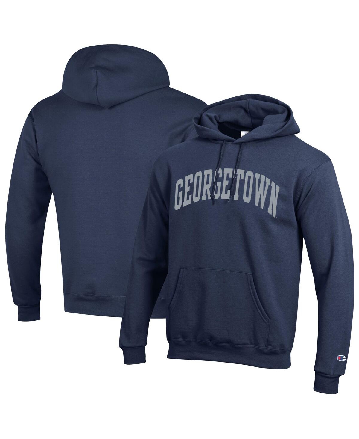 Men's Navy Georgetown Hoyas Basic Arch Fleece Pullover Hoodie - Navy