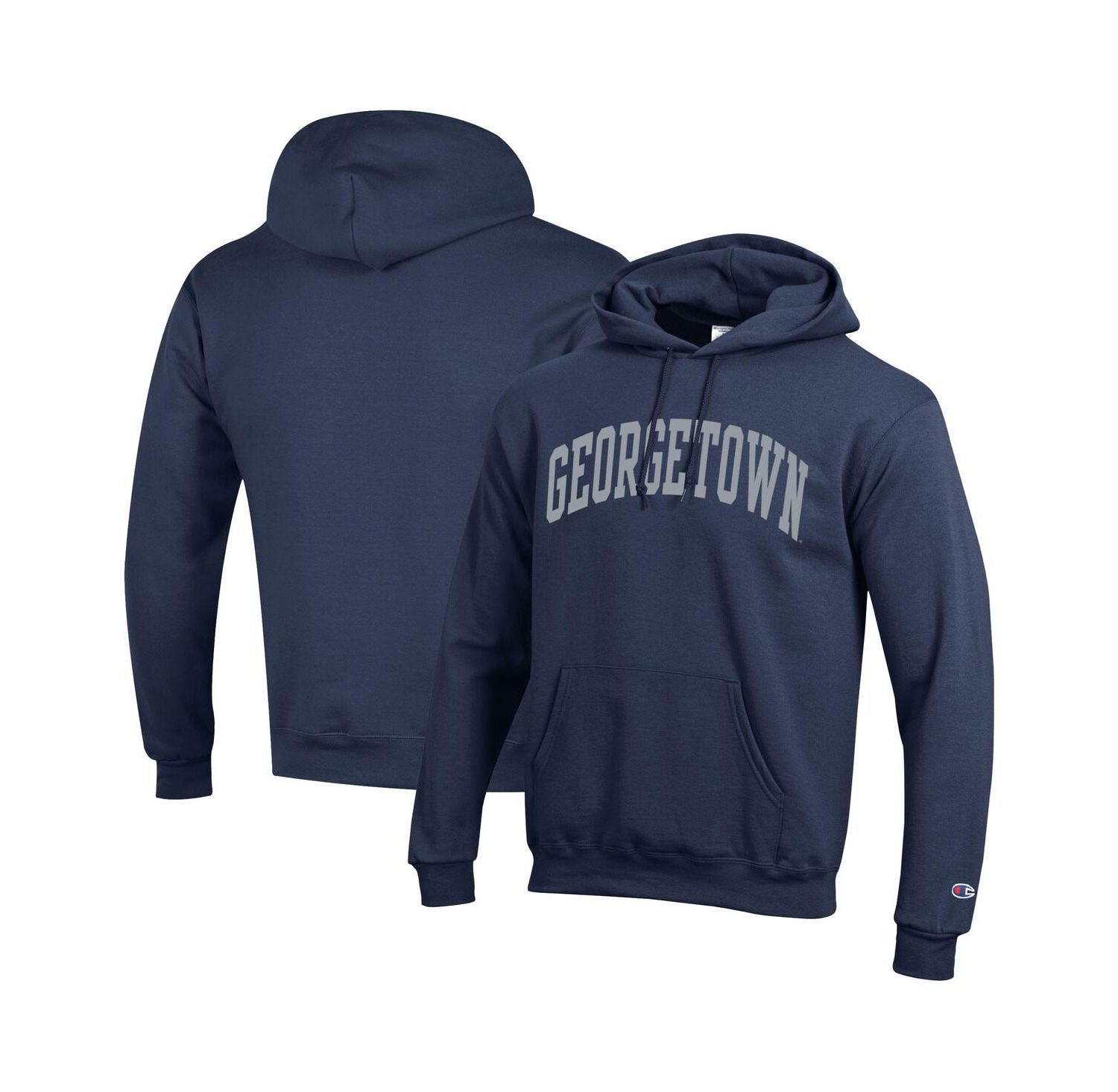 Men's Navy Georgetown Hoyas Basic Arch Fleece Pullover Hoodie