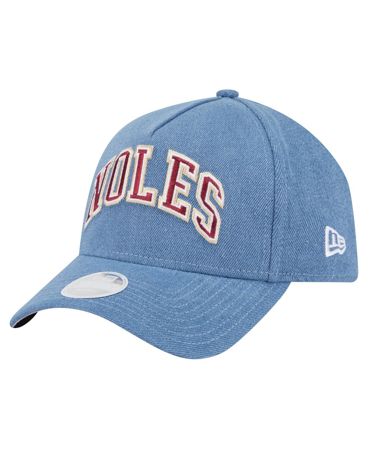 Women's Denim Florida State Seminoles A-Frame 9FORTY Adjustable Hat - Denim
