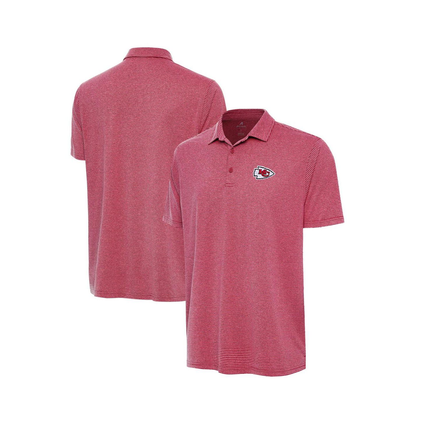 Men's Heather Red Kansas City Chiefs Scheme Polo Shirt