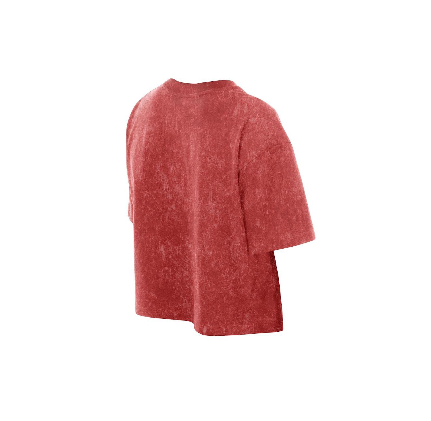 Women's Scarlet San Francisco 49ers Cropped Boxy Sport Classics Mineral Wash T-Shirt