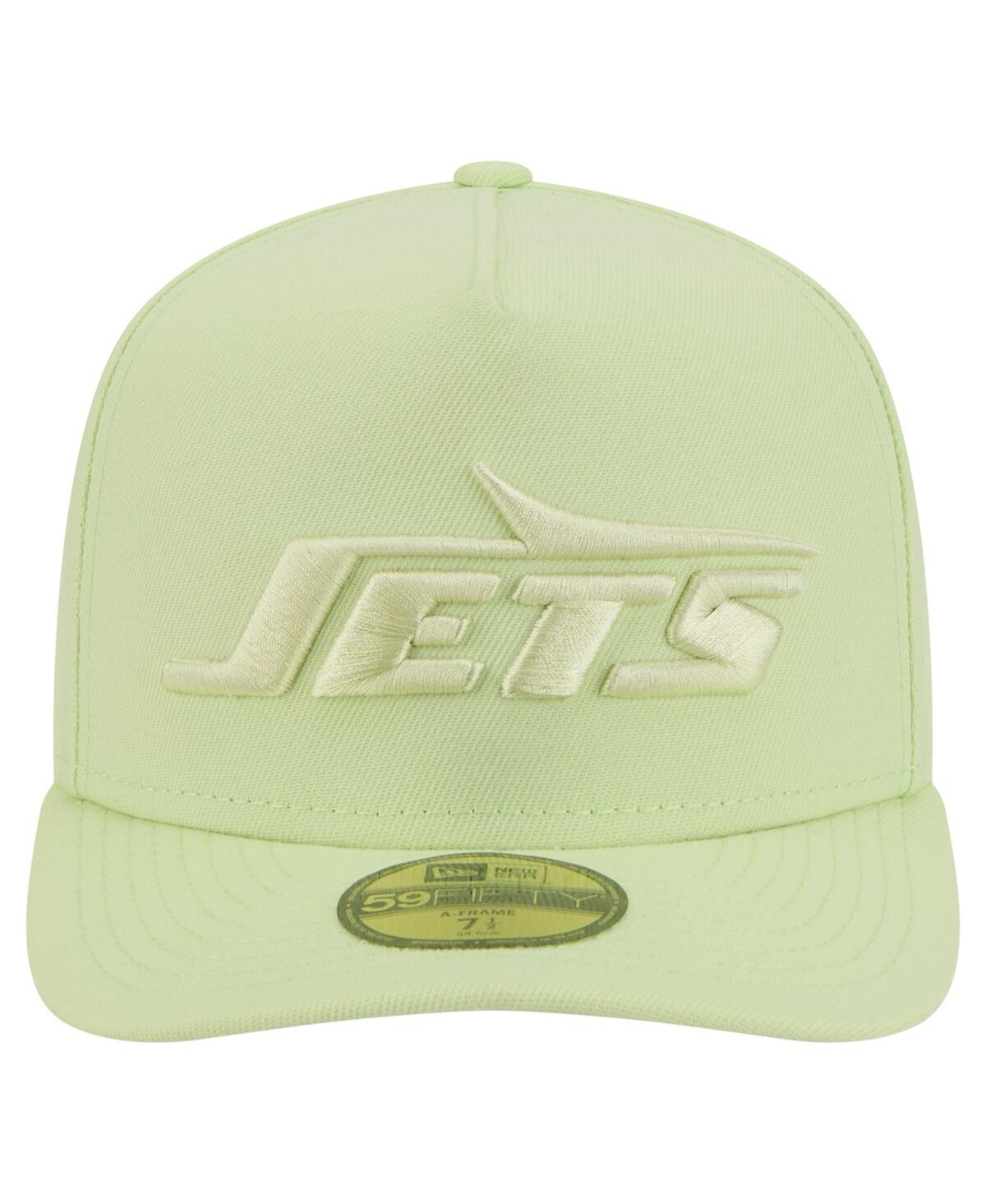 New Era Men's Green New York Jets Color Pack A-frame 59fifty Fitted Hat In Green