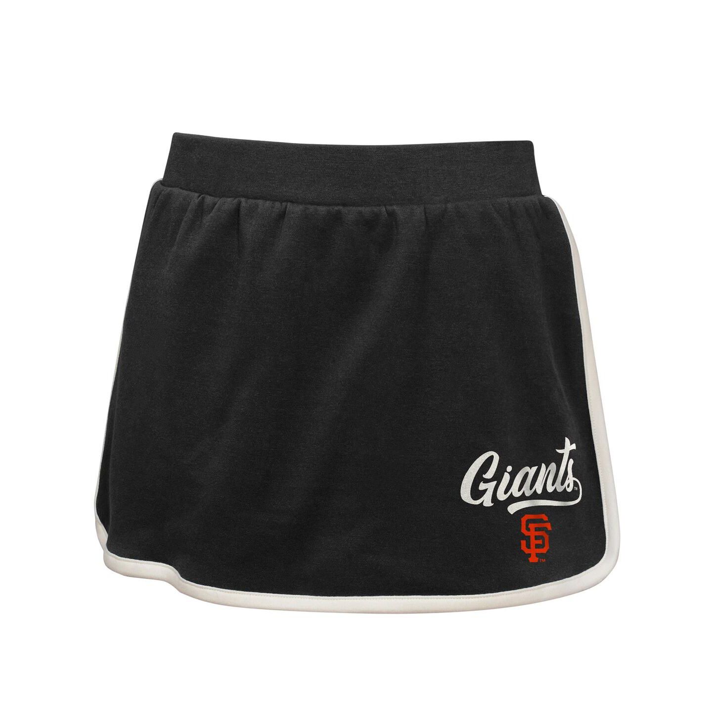 Детский комплект Outerstuff Big Girls 2-Piece Black San Francisco Giants Base Trainer Johnny Polo Shirt and Skort Set — фото 2