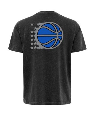 Men's and Women's Black Orlando Magic Rock Roll Collection Angus Premium Mineral Wash T-Shirt