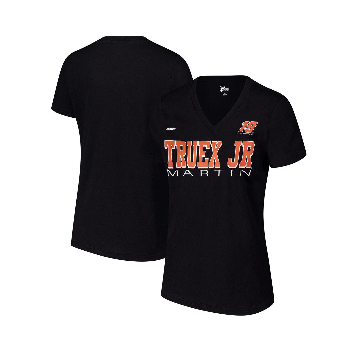 Women's Black Martin Truex Jr Strategy V-Neck T-Shirt