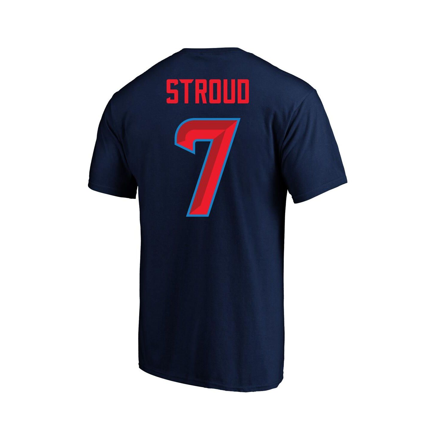 Мужская футболка Fanatics C.J. Stroud Navy Houston Texans Big & Tall Player Name & Number — фото 2