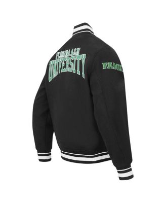 Men's Black Florida A & M Rattlers Crest Wool Full-Zip Jacket