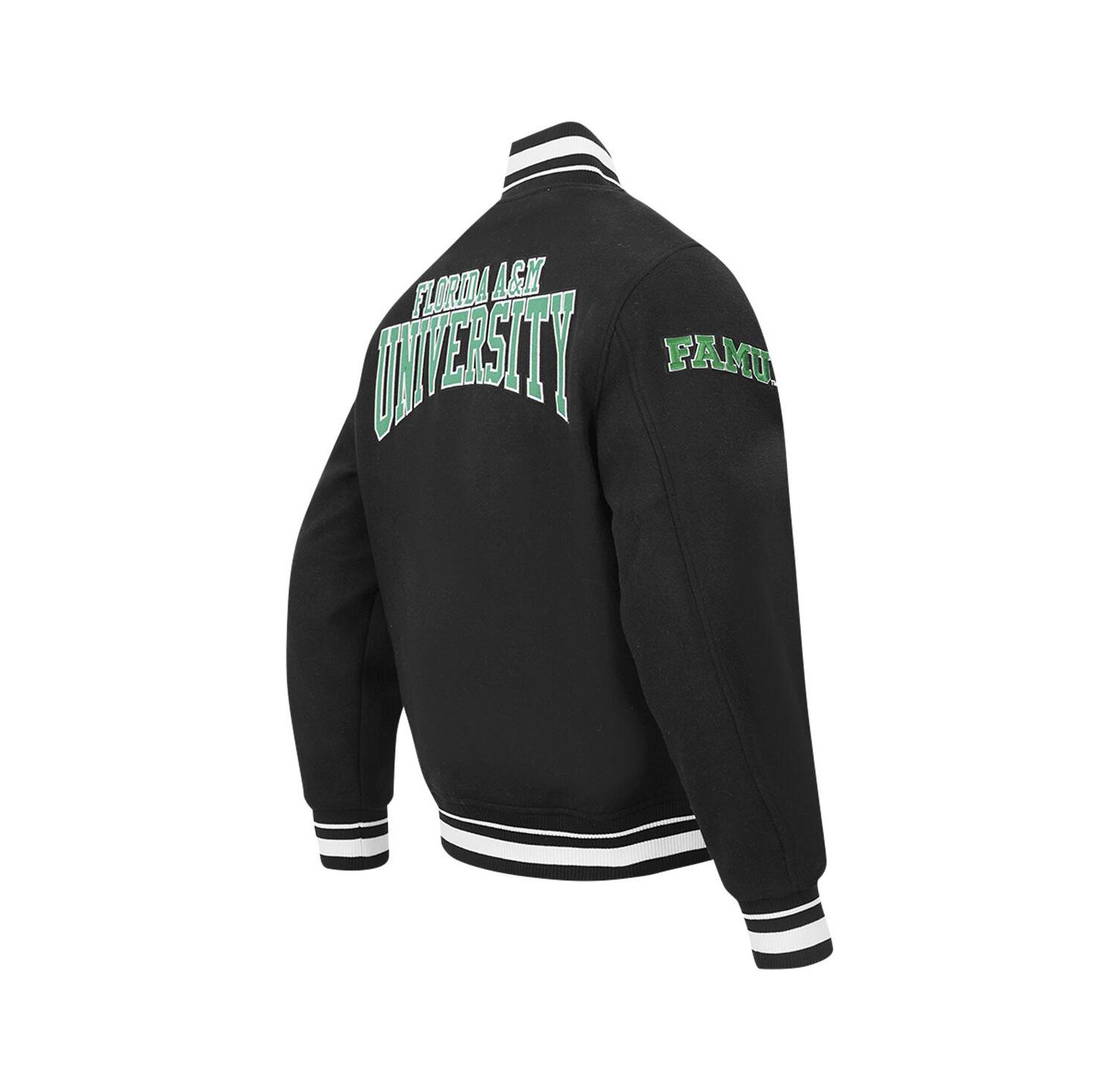 Men's Black Florida A & M Rattlers Crest Wool Full-Zip Jacket