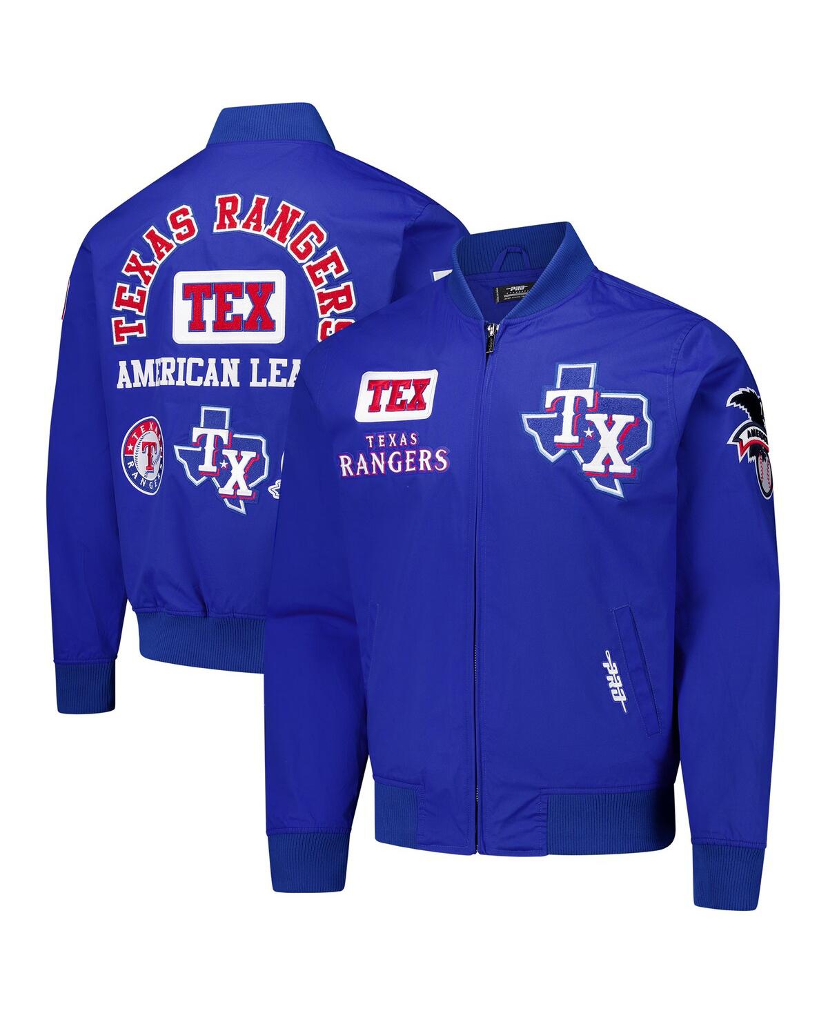 Men's Royal Texas Rangers Area Code Twill Full-Zip Jacket - Royal