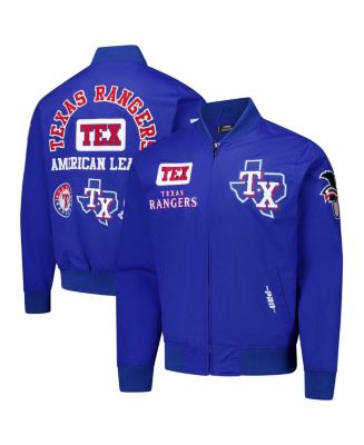 Pro Standard Men's Royal Texas Rangers Area Code Twill Full-Zip Jacket ...