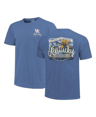 Image One - Women's Royal Kentucky Wildcats Campus Scene Drawing Script T-Shirt