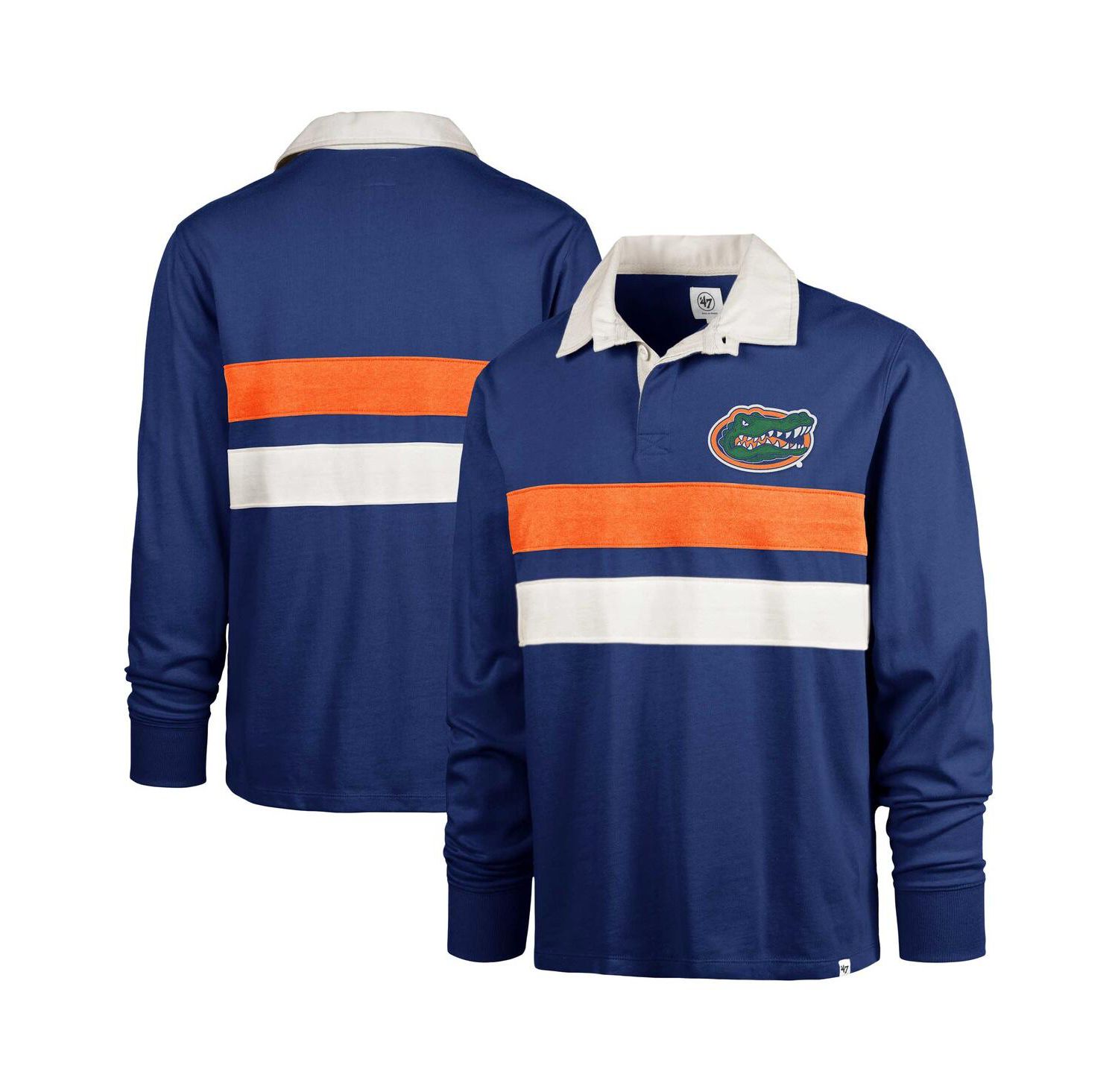 Men's Royal Florida Gators Clubhouse Knox Thames Long Sleeve Rugby Polo Shirt