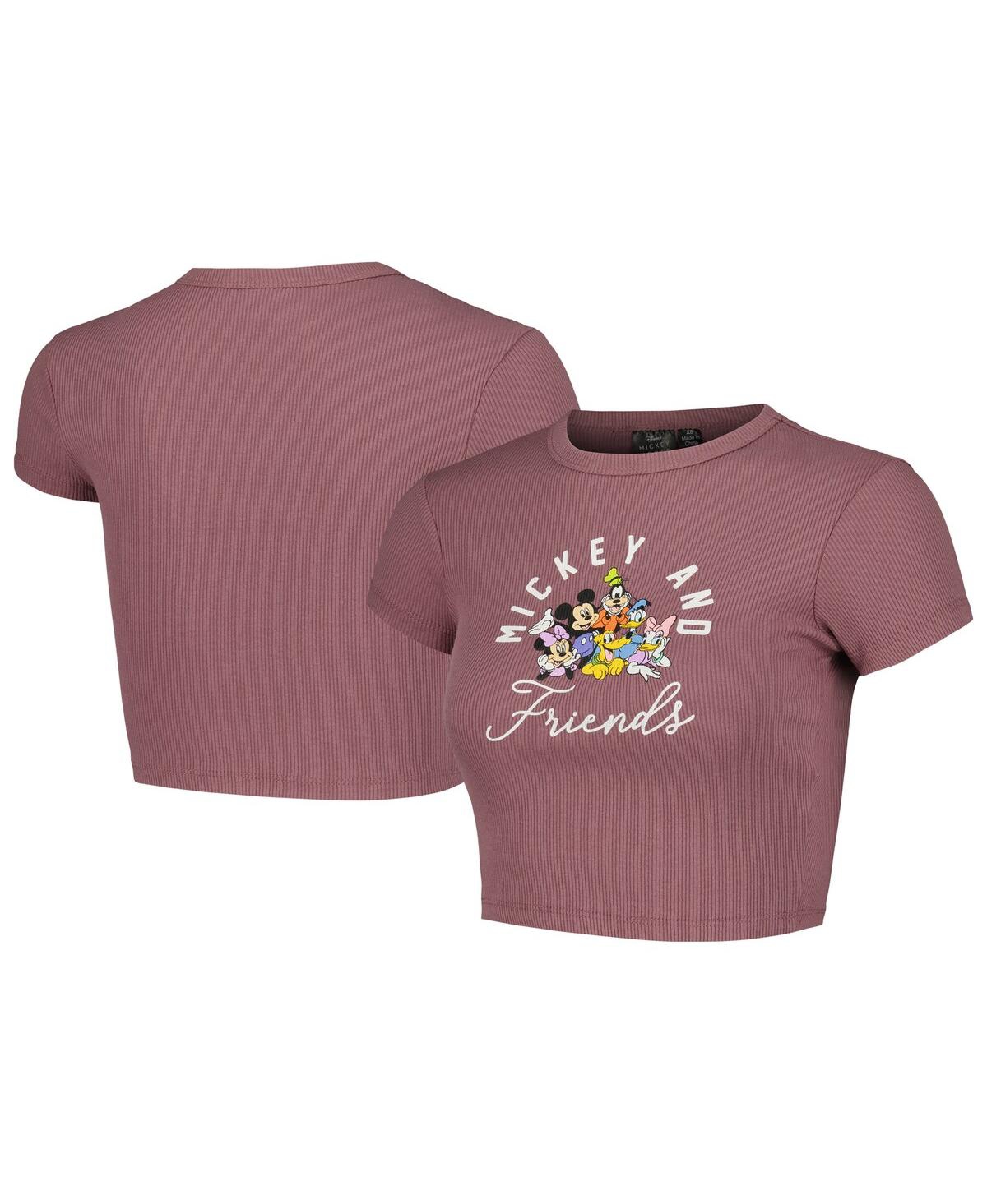 Men's and Women's Maroon Mickey Friends T-Shirt - Maroon