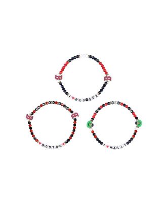 FOCO - Boston Red Sox 3-Pack Friendship Bracelet Set