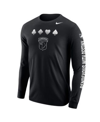 Big Boys and Girls Black Army Black Knights 2024 Rivalry Collection Suit Long Sleeve T-Shirt
