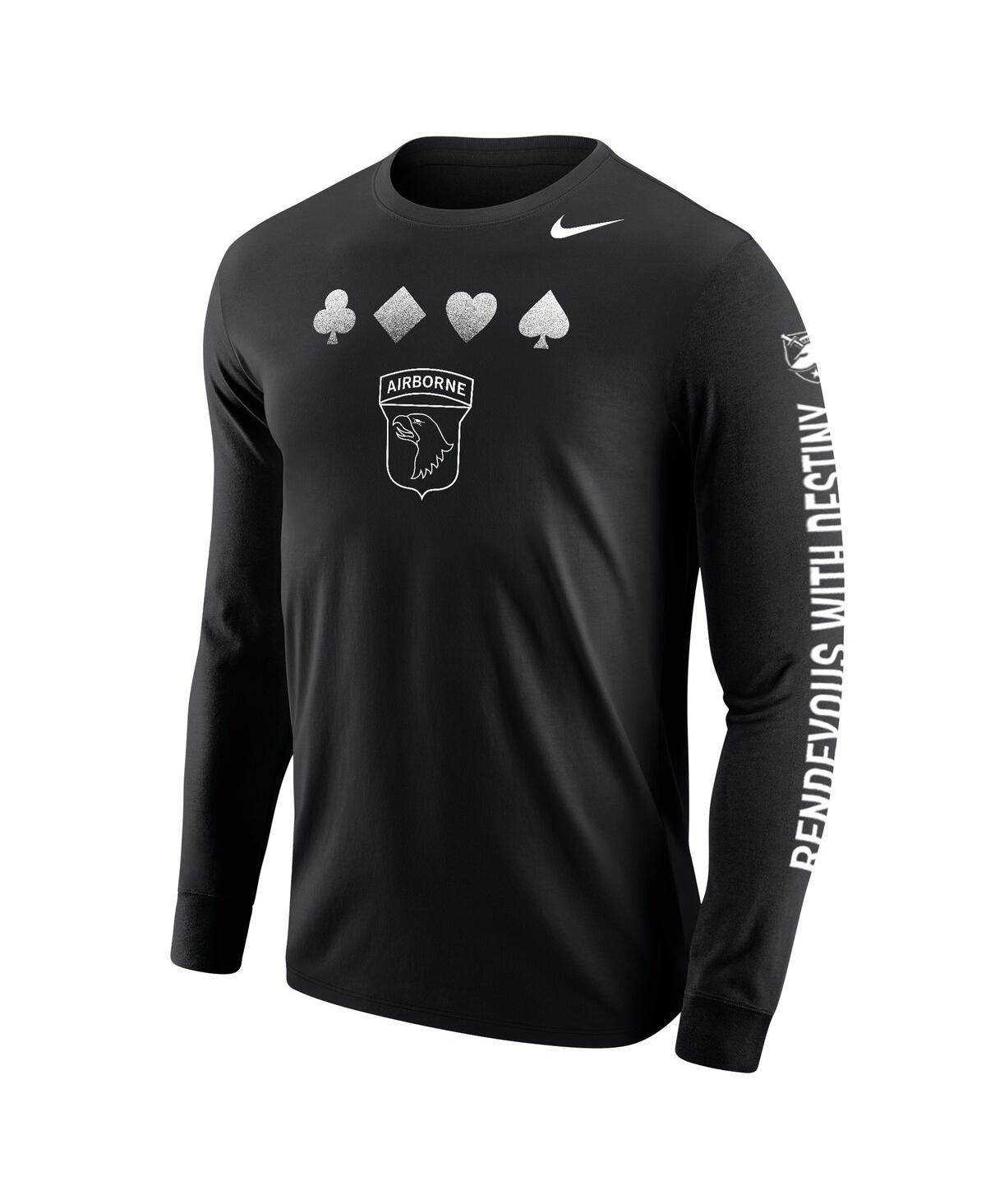 Nike Big Boys And Girls Black Army Black Knights 2024 Rivalry Collection Suit Long Sleeve T-shirt In Black