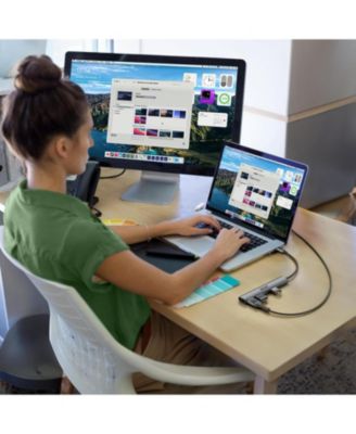 5-in-1 USB-C Hub with 4K HDMI, 100W Power Delivery, 3 USB Ports, and USB-C to HDMI Multiport Adapter for Laptops, PCs, Tablets, MacBook, iPad, iPhone 15/16 Pro/Pro Max