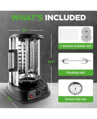 Vertical Rotisserie Oven - Rotating Kebob Cooker